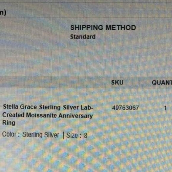 Stella Grace Sterling Silver Lab-created Moissanite Wedding/Anniversary Ring SZ. - Picture 3 of 3